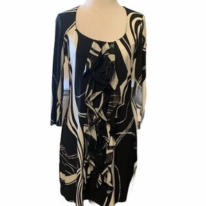 White House Black Market dress, ruffle down front